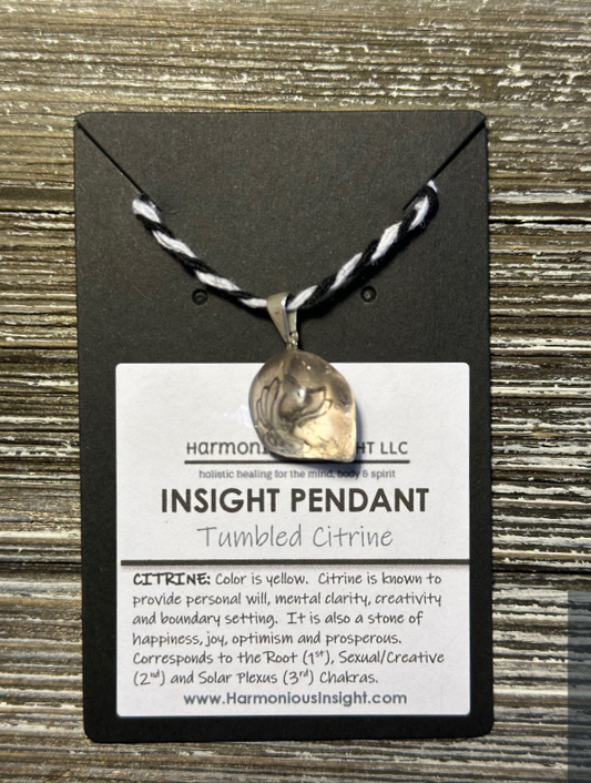 INSIGHT Pendant - Tumbled Citrine