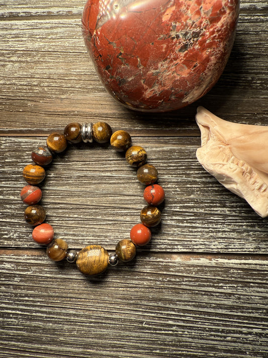INSIGHT Bracelets - BALANCE Series (Tiger Eye and Red Jasper)