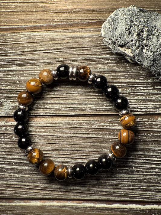 INSIGHT Bracelets - BALANCE Series (Tiger Eye and Black Jasper)