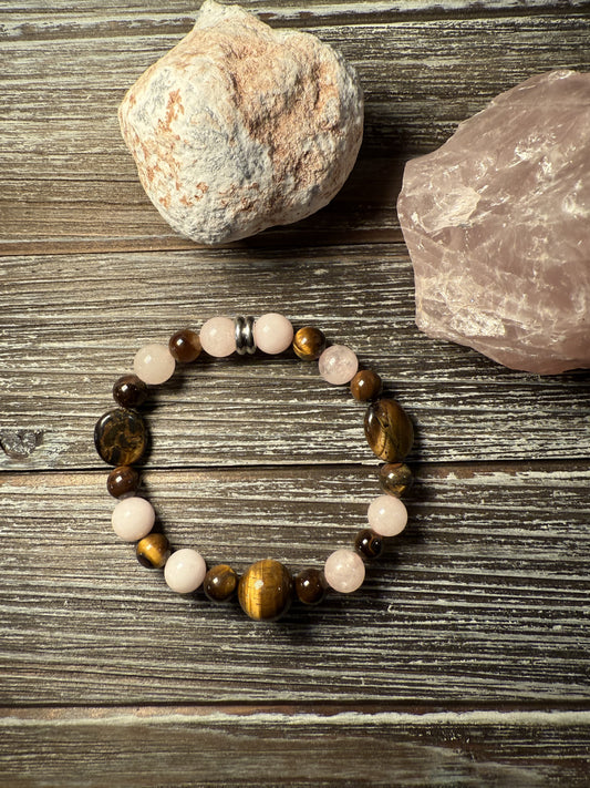 INSIGHT Bracelets - BALANCE Series (Tiger Eye and Rose Quartz)