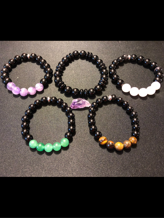 INSIGHT Bracelets - PROTECTION Series (Black Jasper and Obsidian)