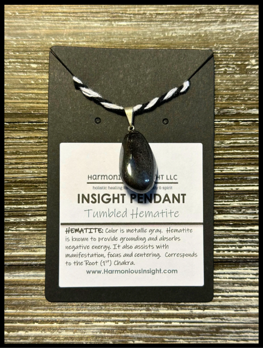 INSIGHT Pendant - Tumbled Hematite