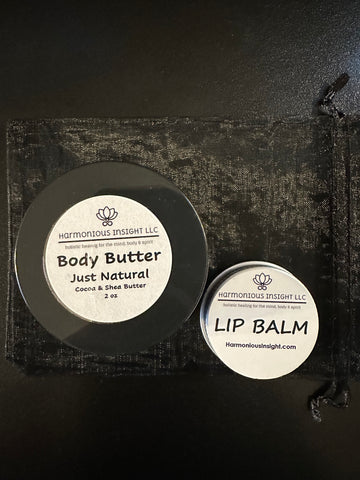 Just Natural Mini Body Butter and Lip Balm