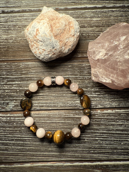 INSIGHT Bracelets - BALANCE Series (Tiger Eye and Rose Quartz)