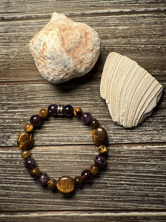 INSIGHT Bracelets - BALANCE Series (Tiger Eye and Amethyst) #1