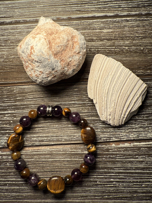 INSIGHT Bracelets - BALANCE Series (Tiger Eye and Amethyst) #1