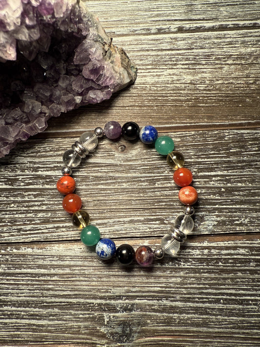 INSIGHT Bracelets - 7 CHAKRAS with Clear Quartz