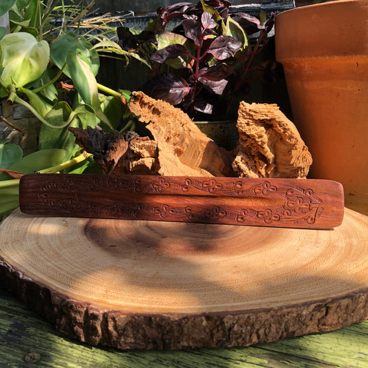 Brown Wooden Incense Boat