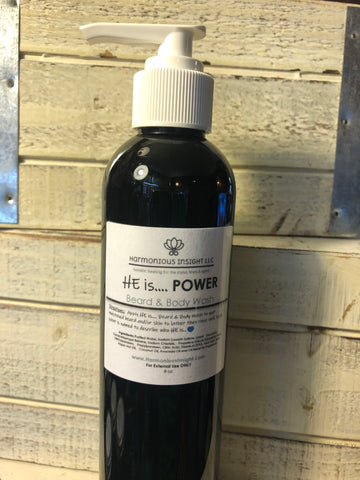 HE is…. POWER Beard and Body Wash