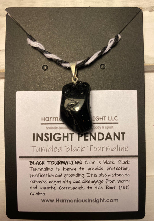 INSIGHT Pendant - Tumbled Black Tourmaline