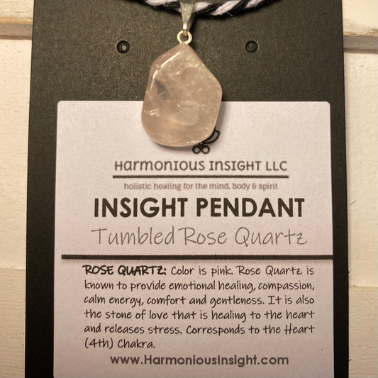 INSIGHT Pendant - Tumbled Rose Quartz